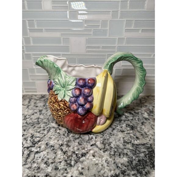 Calypso Fruit by Fitz & Floyd Rare 1988 - 1.5 Quart Pitcher - Picture 2 of 10